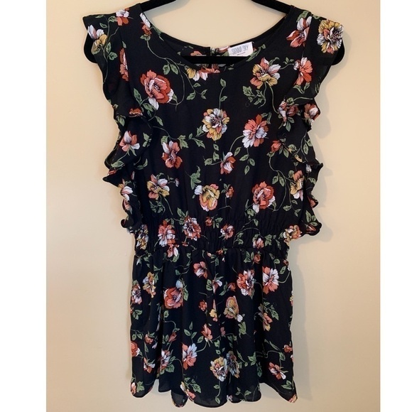 Sienna Sky Black Floral Romper - Picture 1 of 4